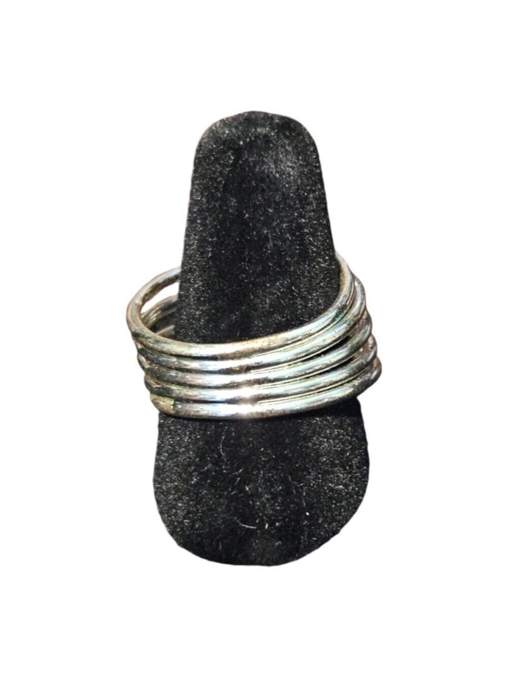 Women's Silvertone Birthstone Ring Size 7 - Picture 6 of 11